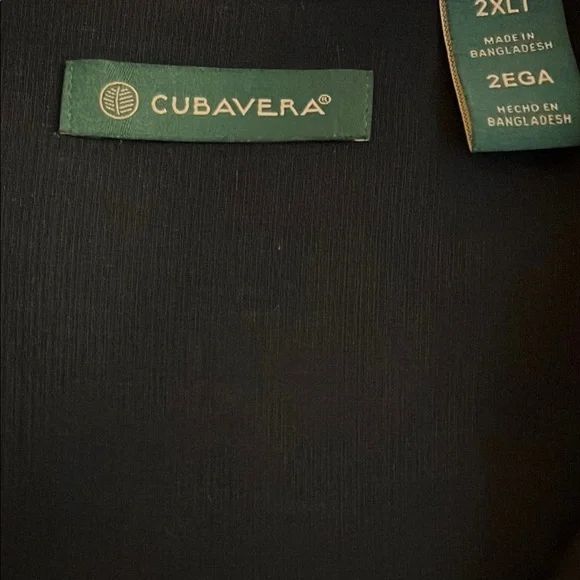 Cubavera Navy Blue Short Sleeve Shirt Men’s 2x tall - Picture 2 of 5